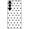 White and Black Polka Dots Galaxy S25 Skin